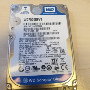 WD 2,5" HDD 750GB