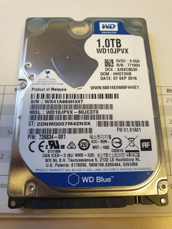 WB Blue 1TB HDD